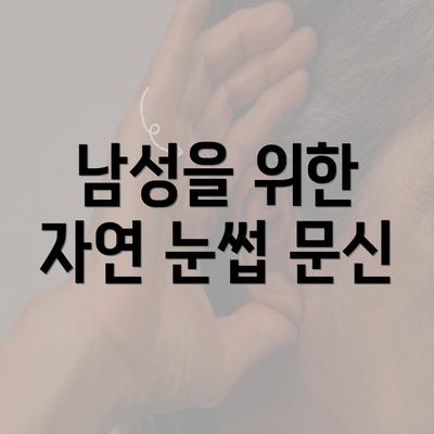 남성을 위한 자연 눈썹 문신