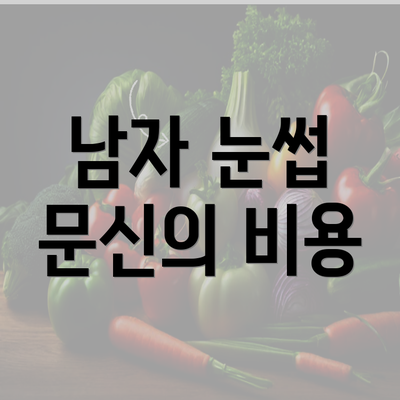 남자 눈썹 문신의 비용