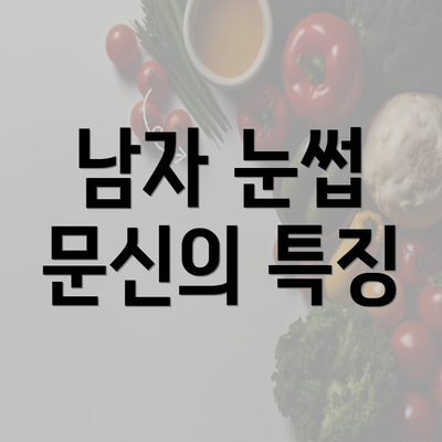 남자 눈썹 문신의 특징