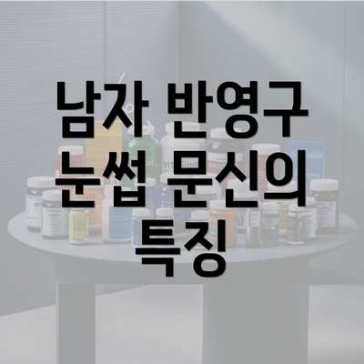 남자 반영구 눈썹 문신의 특징