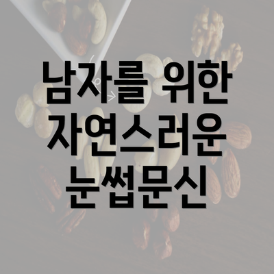 남자를 위한 자연스러운 눈썹문신