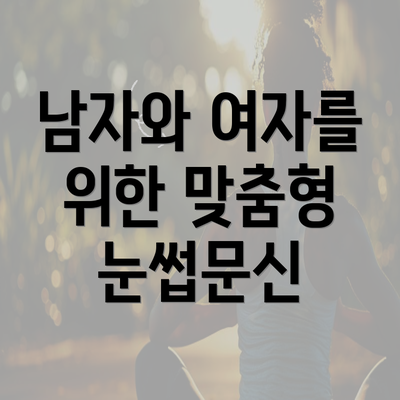 남자와 여자를 위한 맞춤형 눈썹문신