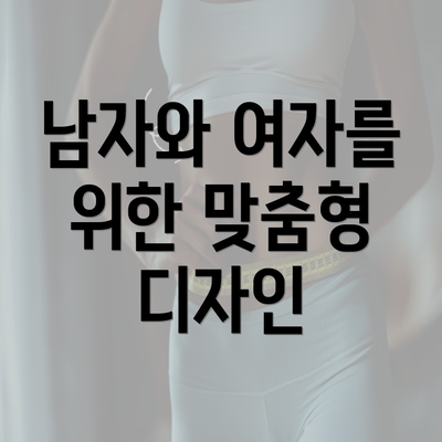 남자와 여자를 위한 맞춤형 디자인