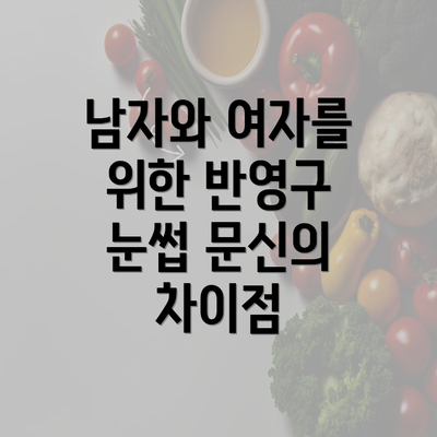 남자와 여자를 위한 반영구 눈썹 문신의 차이점