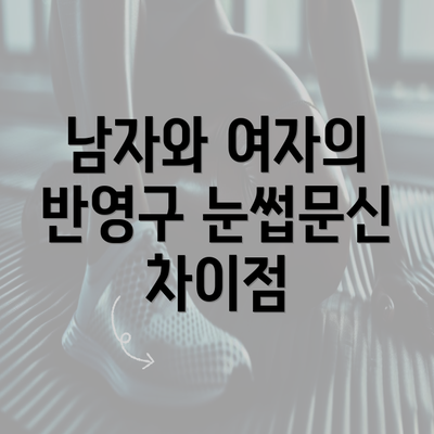 남자와 여자의 반영구 눈썹문신 차이점