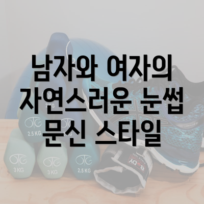 남자와 여자의 자연스러운 눈썹 문신 스타일