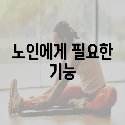 노인에게 필요한 기능