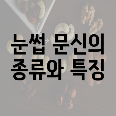 눈썹 문신의 종류와 특징