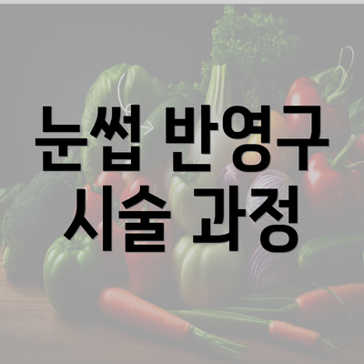 눈썹 반영구 시술 과정