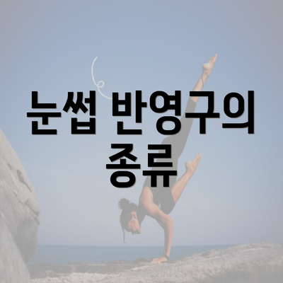 눈썹 반영구의 종류