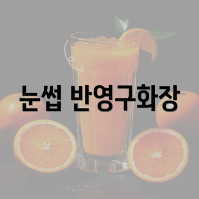 눈썹 반영구화장