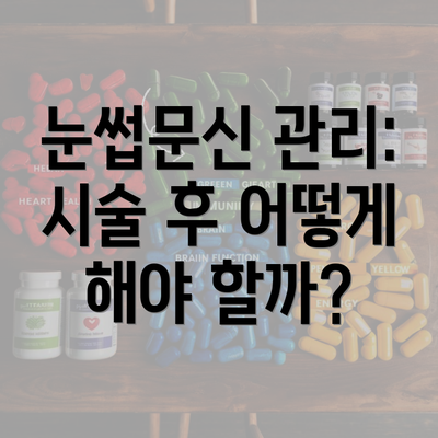 눈썹문신 관리: 시술 후 어떻게 해야 할까?