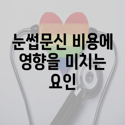 눈썹문신 비용에 영향을 미치는 요인