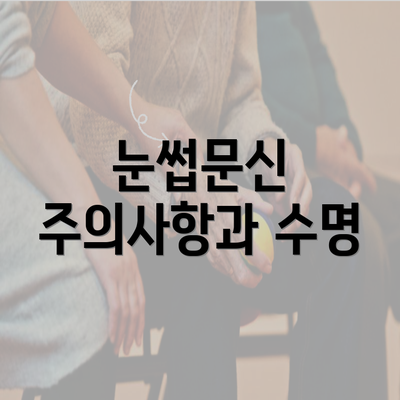 눈썹문신 주의사항과 수명