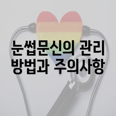 눈썹문신의 관리 방법과 주의사항