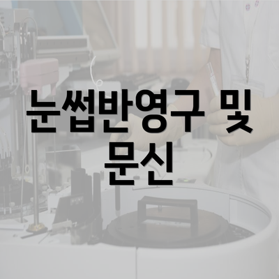 눈썹반영구 및 문신