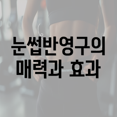 눈썹반영구의 매력과 효과