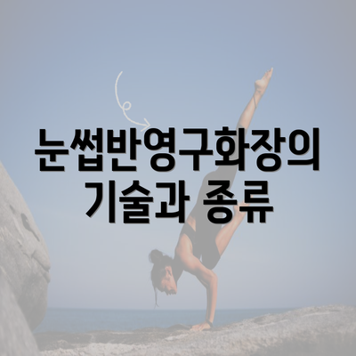 눈썹반영구화장의 기술과 종류