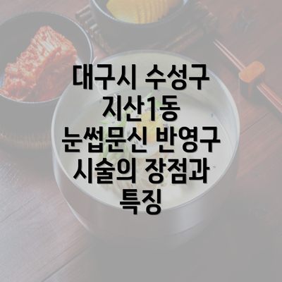 대구시 수성구 지산1동 눈썹문신 반영구 시술의 장점과 특징