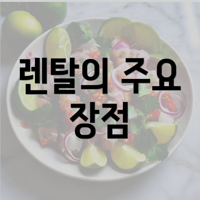 렌탈의 주요 장점