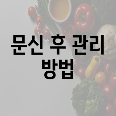 문신 후 관리 방법