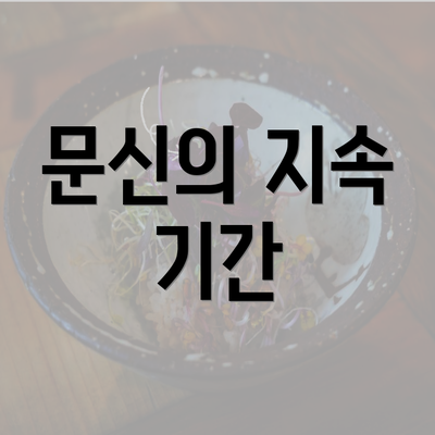 문신의 지속 기간