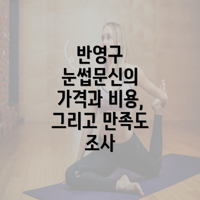 반영구 눈썹문신의 가격과 비용, 그리고 만족도 조사