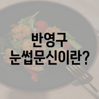 반영구 눈썹문신이란?