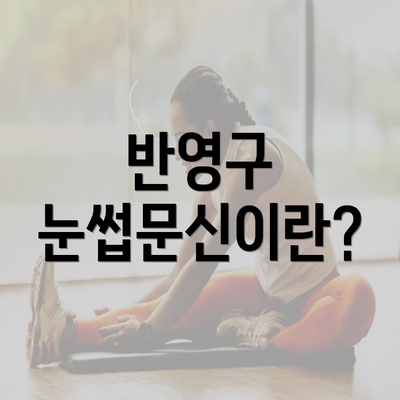 반영구 눈썹문신이란?