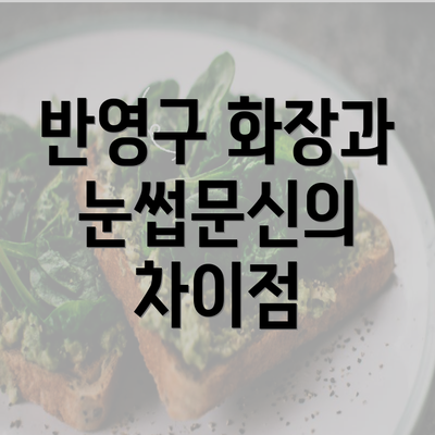 반영구 화장과 눈썹문신의 차이점