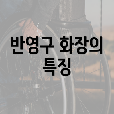 반영구 화장의 특징