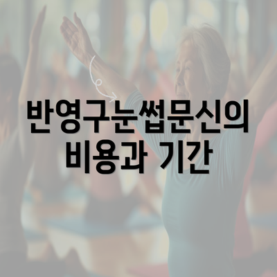 반영구눈썹문신의 비용과 기간