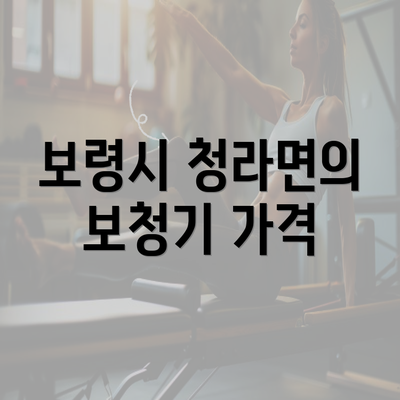 보령시 청라면의 보청기 가격