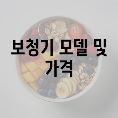 보청기 모델 및 가격