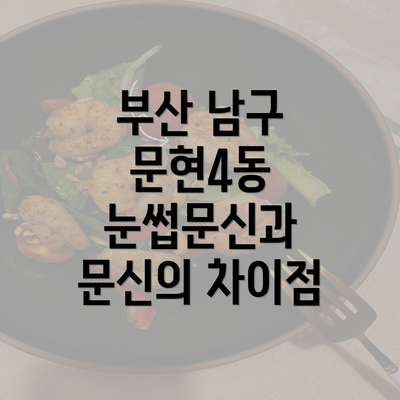 부산 남구 문현4동 눈썹문신과 문신의 차이점