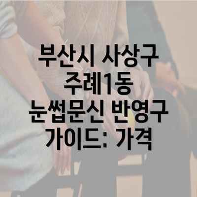 부산시 사상구 주례1동 눈썹문신 반영구 가이드: 가격