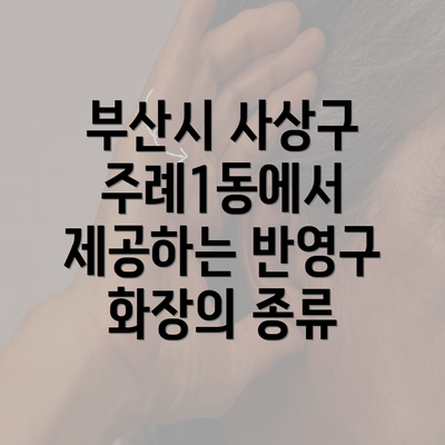 부산시 사상구 주례1동에서 제공하는 반영구 화장의 종류