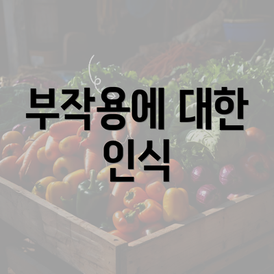 부작용에 대한 인식