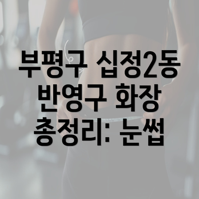 부평구 십정2동 반영구 화장 총정리: 눈썹