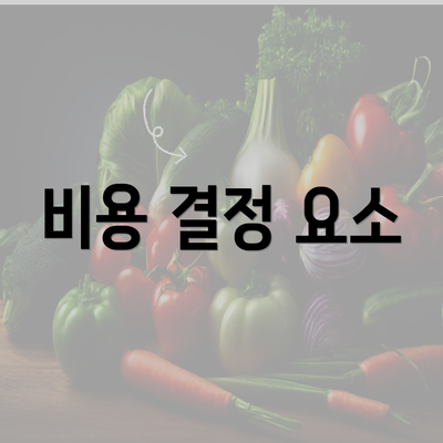 비용 결정 요소