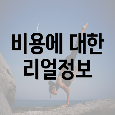 비용에 대한 리얼정보