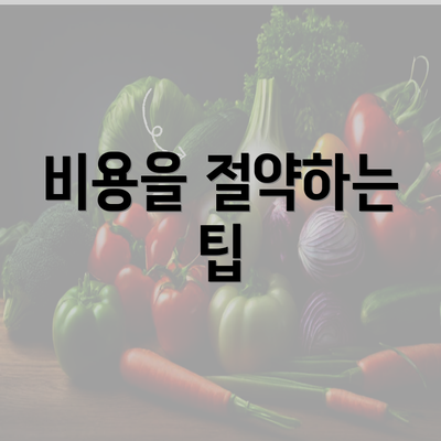 비용을 절약하는 팁