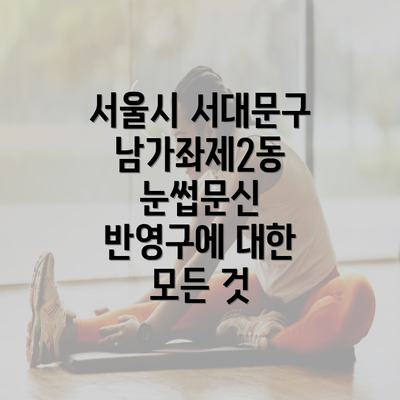 서울시 서대문구 남가좌제2동 눈썹문신 반영구에 대한 모든 것