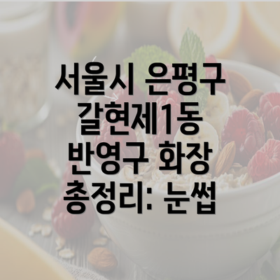 서울시 은평구 갈현제1동 반영구 화장 총정리: 눈썹