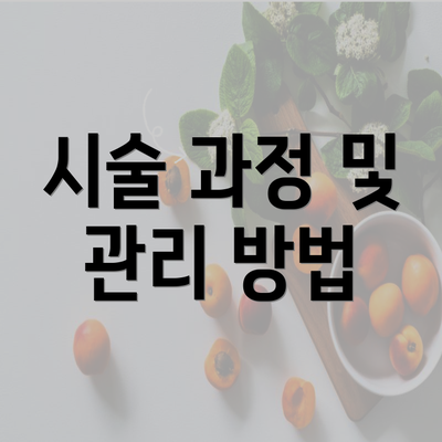 시술 과정 및 관리 방법