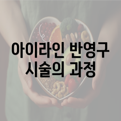 아이라인 반영구 시술의 과정