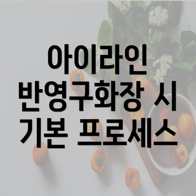 아이라인 반영구화장 시 기본 프로세스