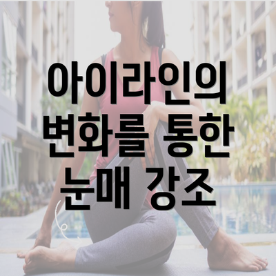 아이라인의 변화를 통한 눈매 강조