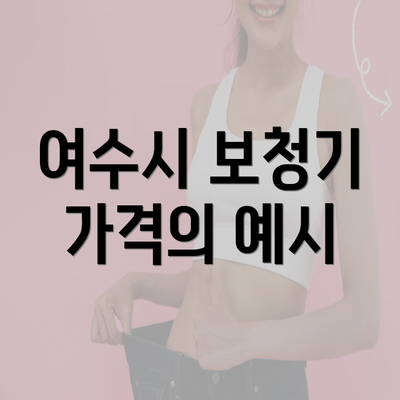 여수시 보청기 가격의 예시