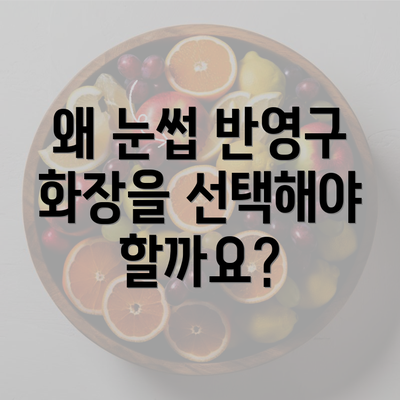 왜 눈썹 반영구 화장을 선택해야 할까요?